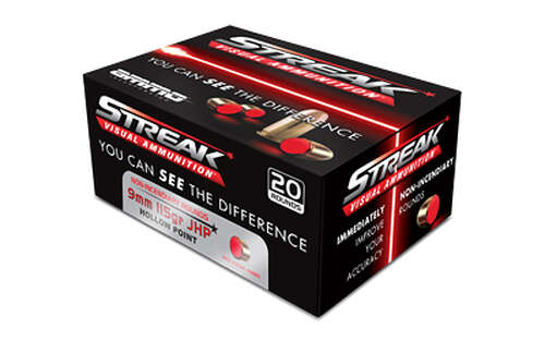 Ammunition STREAK Ammunition Streak Defense 9mm STREAK RED 9MM 115GR JHP 20/200 • Model: Streak Defense